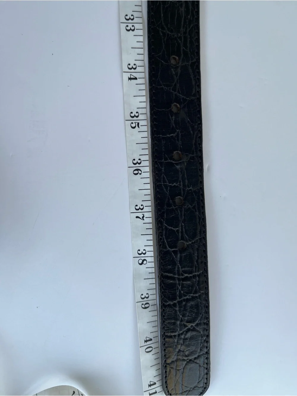 Gianni Versace Vintage Leather Belt- Size 36-Black
